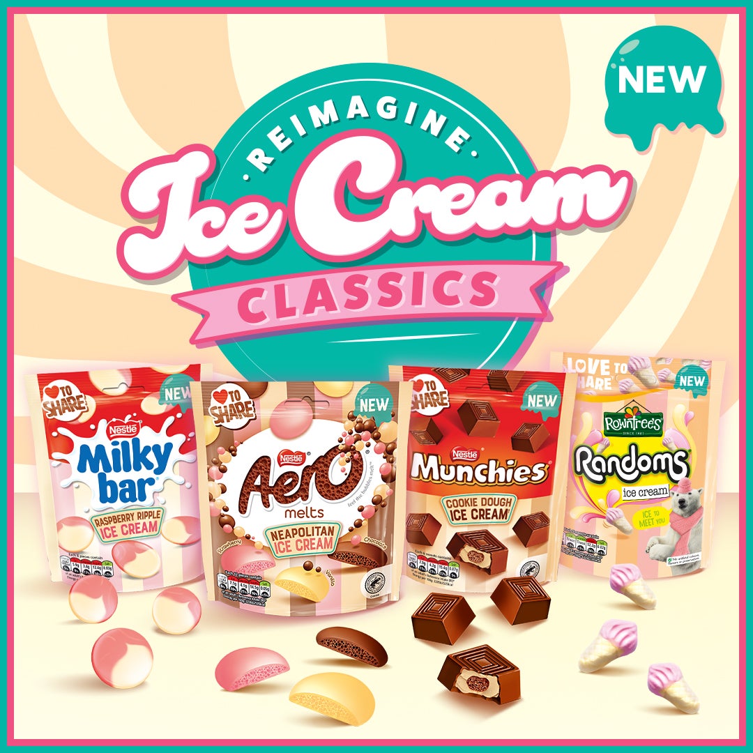 Re-Imagined Ice Cream Classic Flavours Range of pack shots