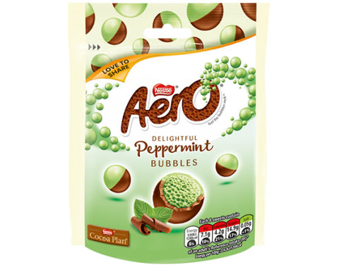 Aero Bubbles Peppermint Mint Chocolate Sharing Pouch 80g