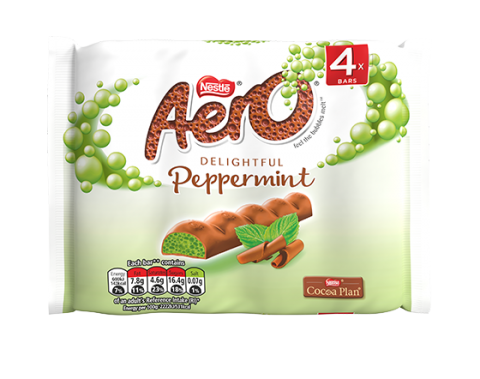 Aero Peppermint Mint Chocolate Multipack 27g 4 Pack