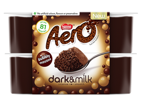Aero Dark & Milk Bubbly Mousse 4 x 55g