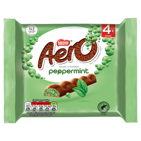 Pack shot of Aero Peppermint Multipack 4x27g