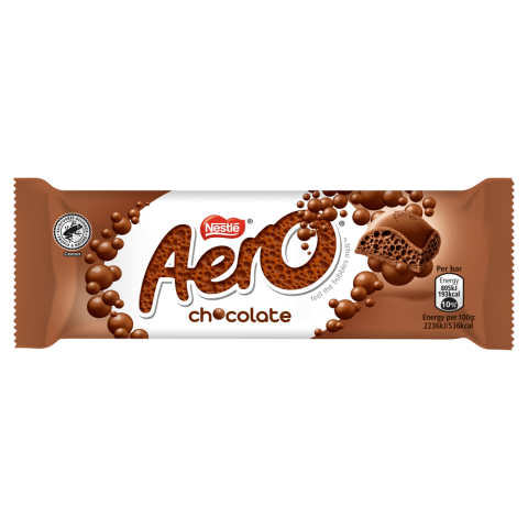 Aero Milk Chocolate 36g Bar Pack Shot