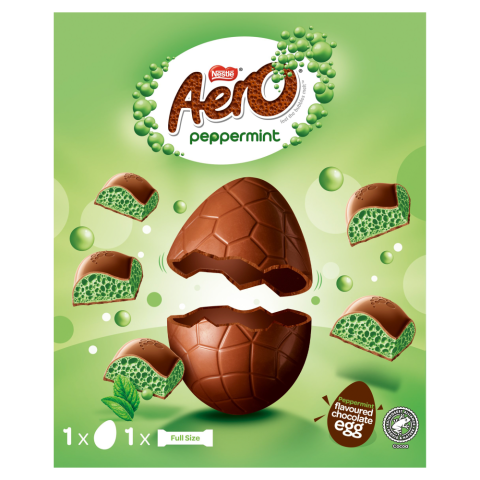 Aero Peppermint Chocolate Large Easter Egg 186g Front of Pack